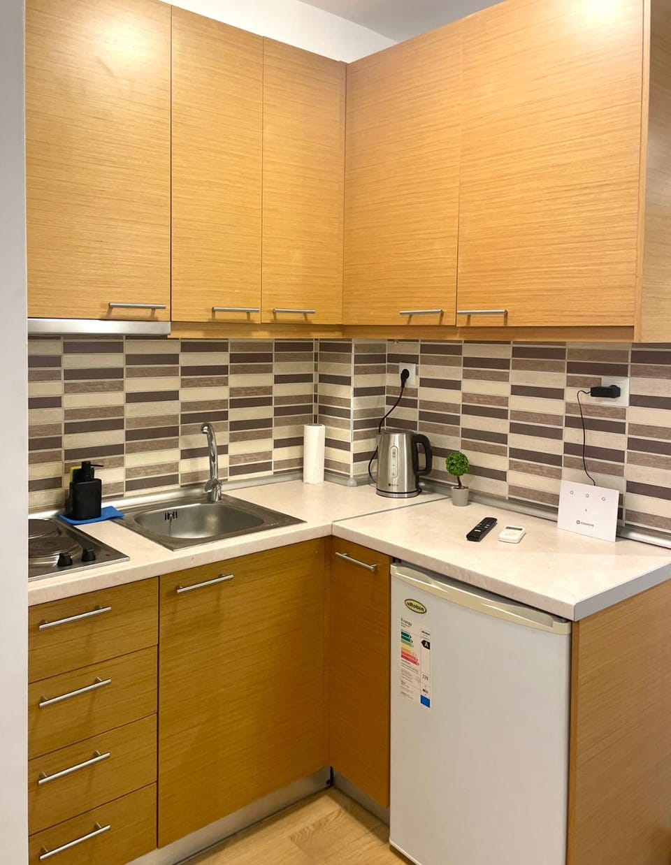 Kitchen or kitchenette, stove, kitchen