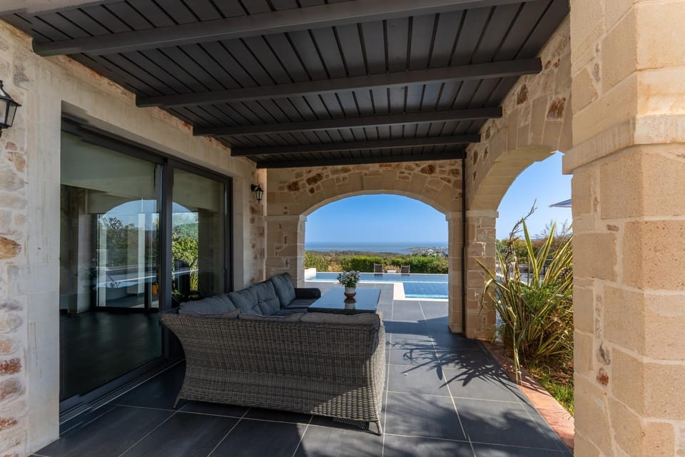 Patio, Day, Natural landscape, View (from property/room), Balcony/Terrace, Living room, Seating area, Sea view