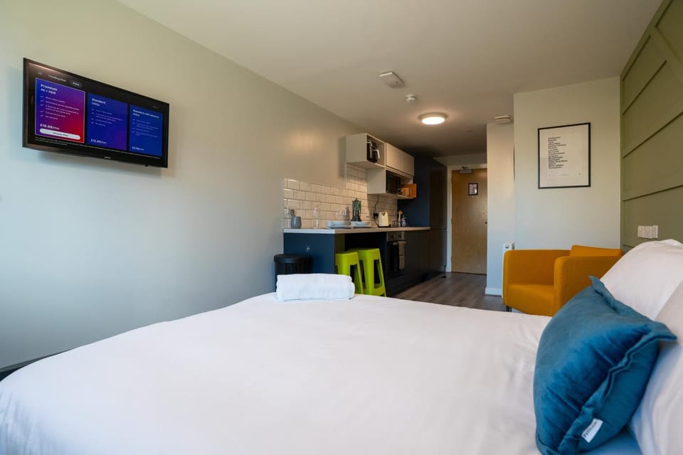 Bed, Kitchen or kitchenette, Photo of the whole room, Seating area, Bedroom