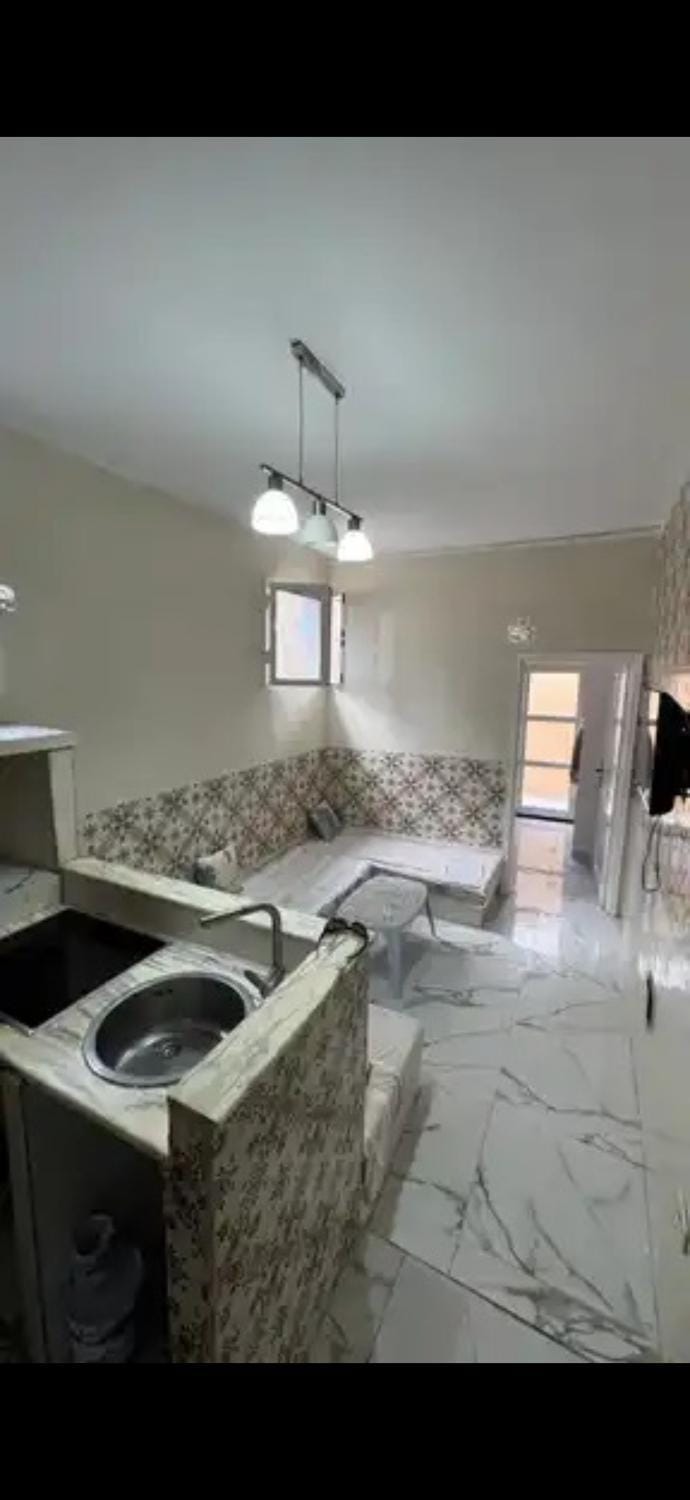 Kitchen or kitchenette, Living room, Seating area