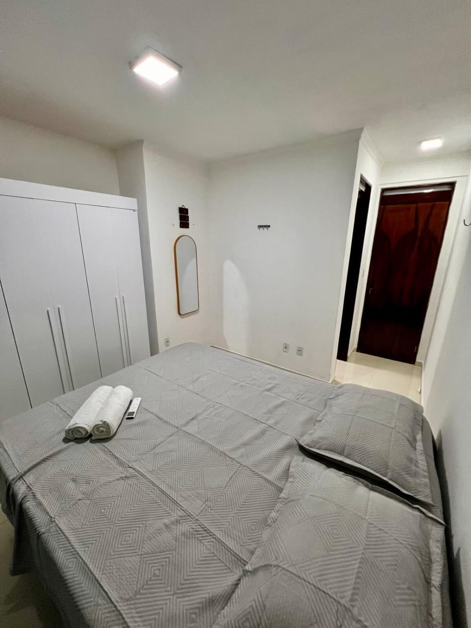 Bed, Photo of the whole room, Bedroom, towels, wardrobe