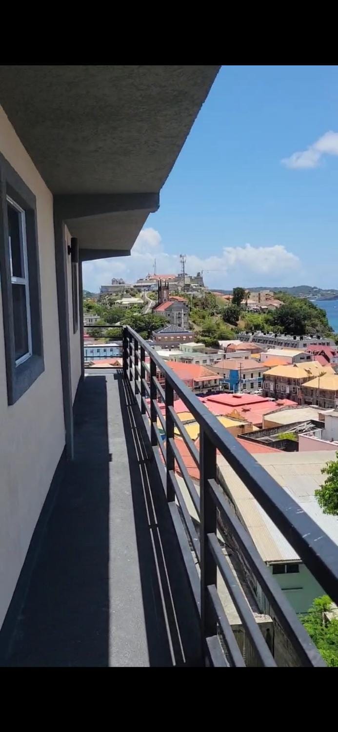 Ocean view of town Apartment in Saint Georges