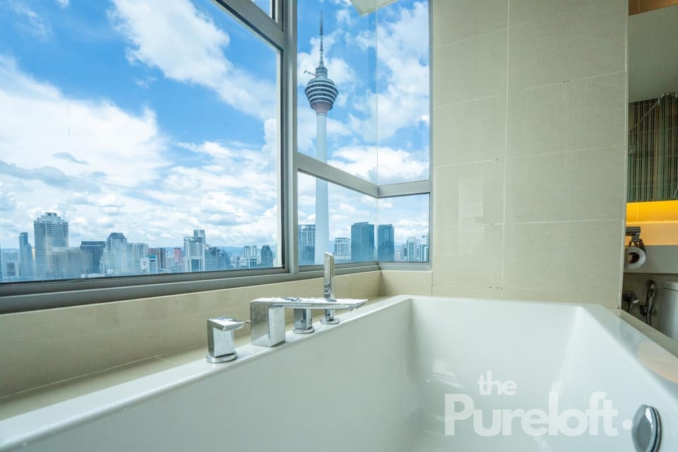 Bathroom, City view, Bath