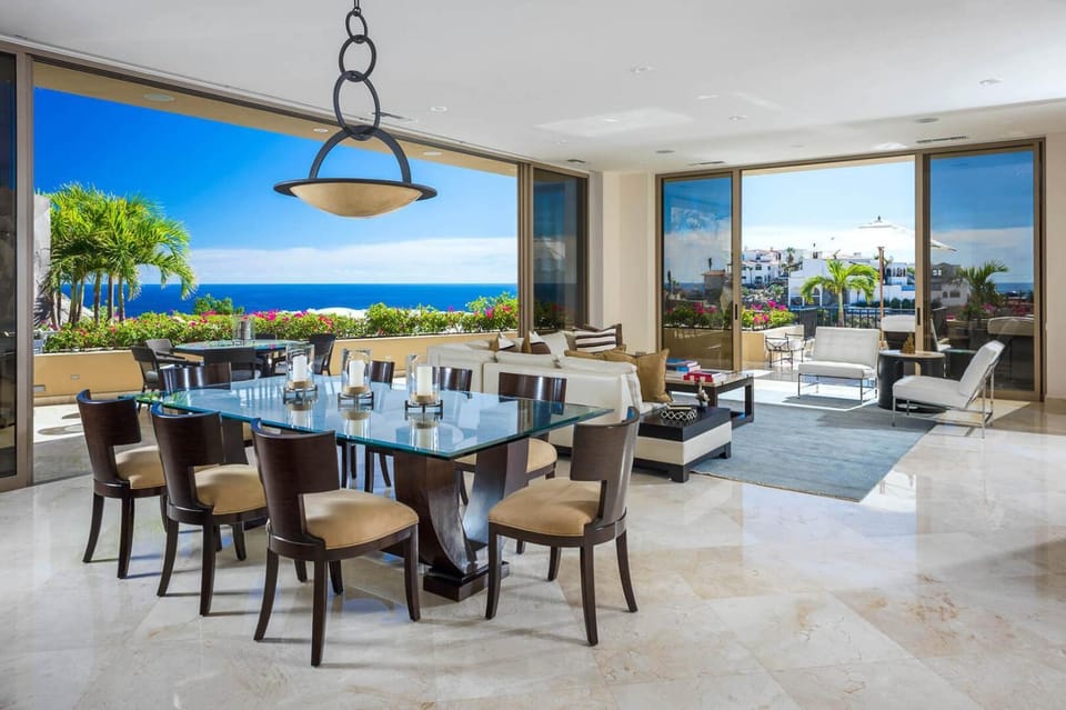Living room, Seating area, Dining area, Sea view