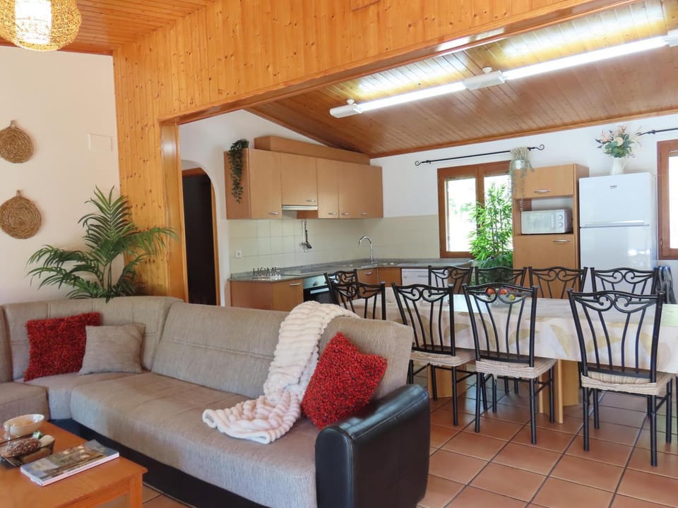Kitchen or kitchenette, Living room, Dining area, stove