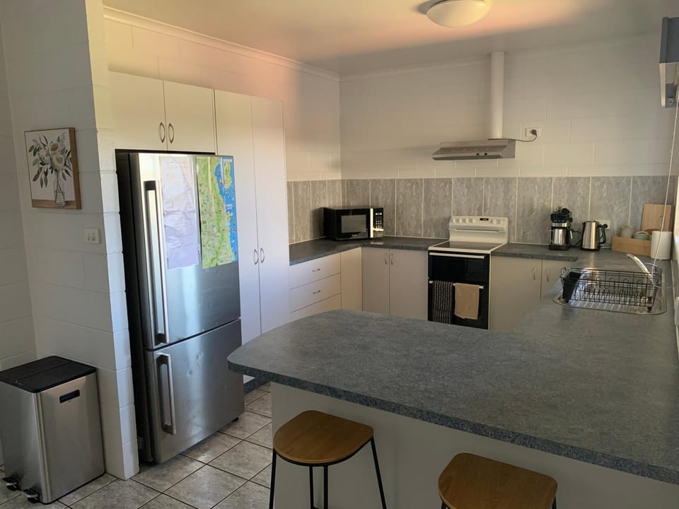 Kitchen or kitchenette, oven, stove, toaster