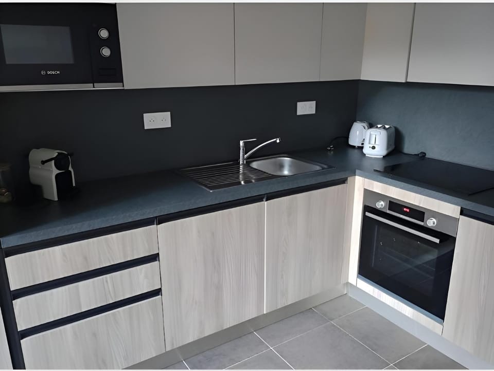 Kitchen or kitchenette, toaster