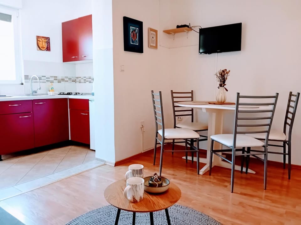 Living room, kitchen