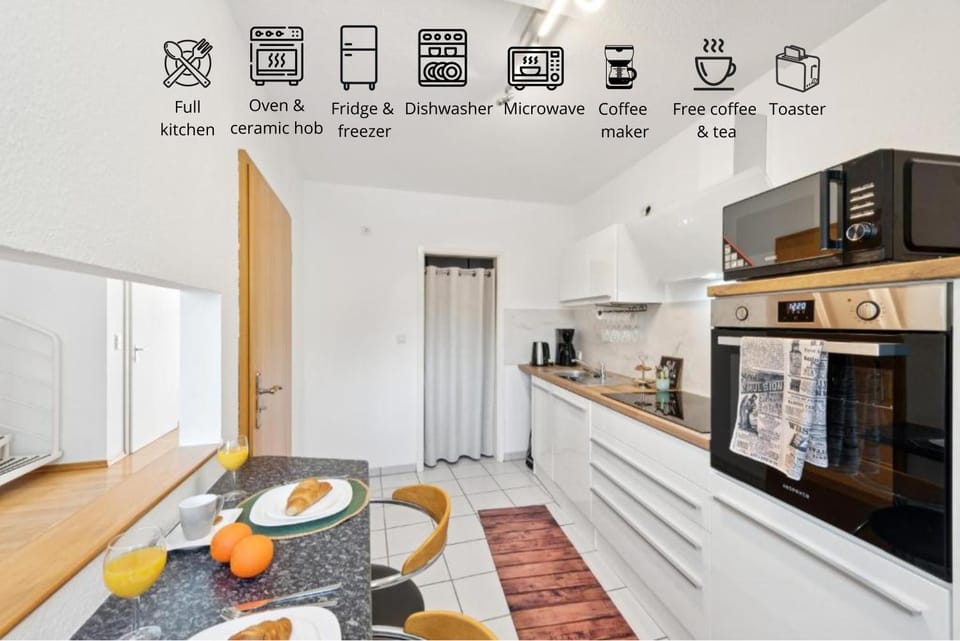 dishwasher, microwave, oven, stove, toaster, kitchen