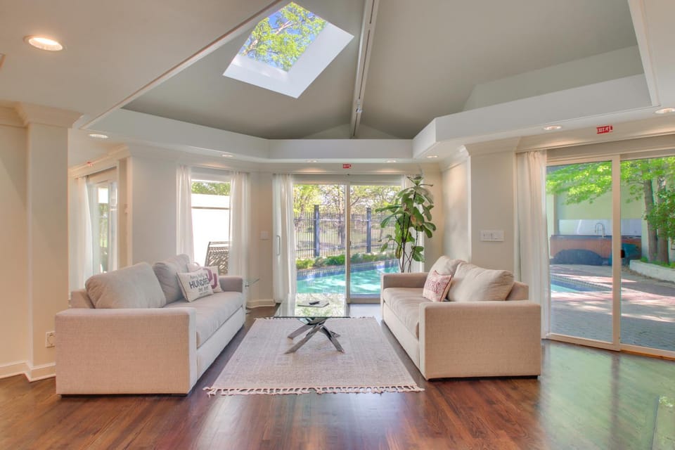 1 Mi to OU! Group Getaway w/ Game Room, Pool House in Norman