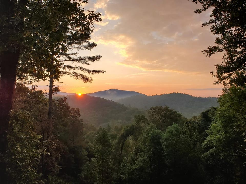 Day, Mountain view, Sunrise