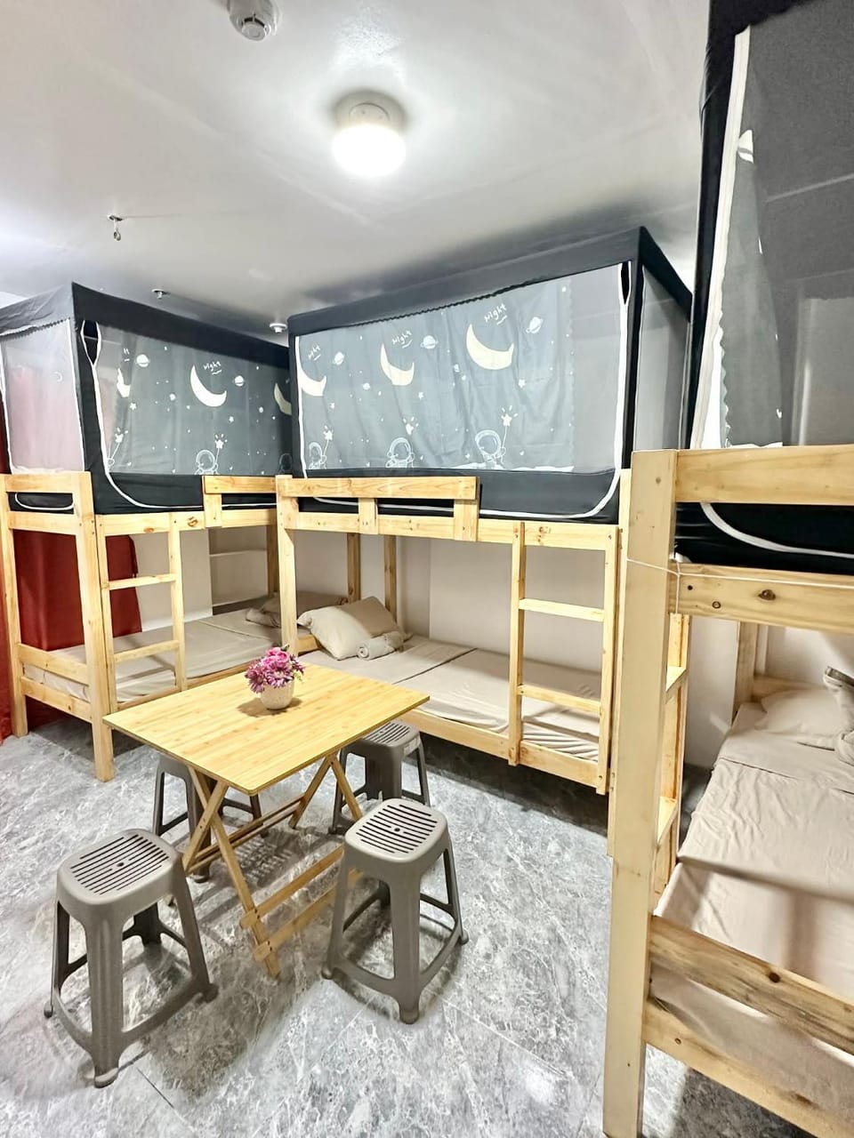 Photo of the whole room, bunk bed