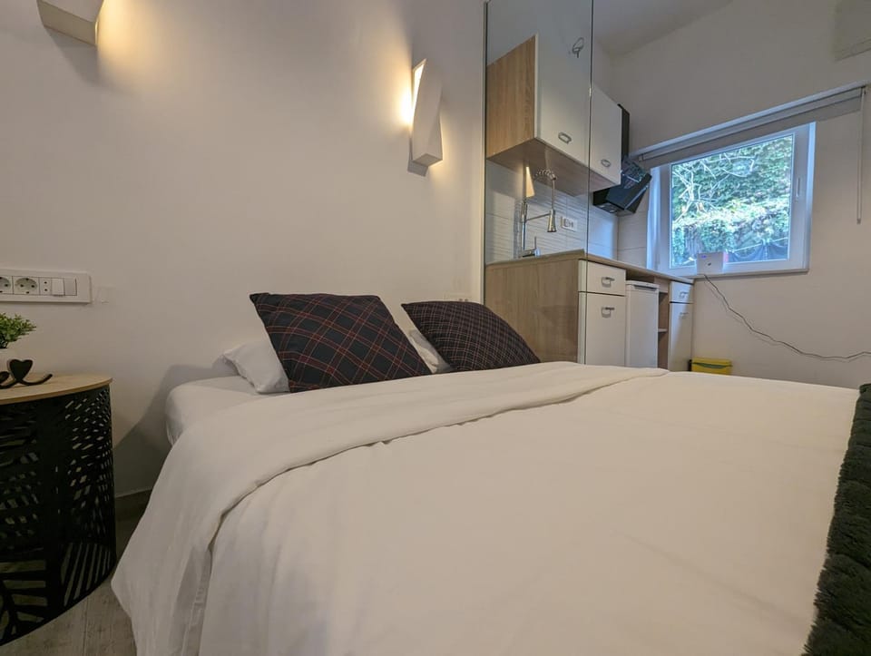 Bed, Kitchen or kitchenette, Photo of the whole room, Bedroom