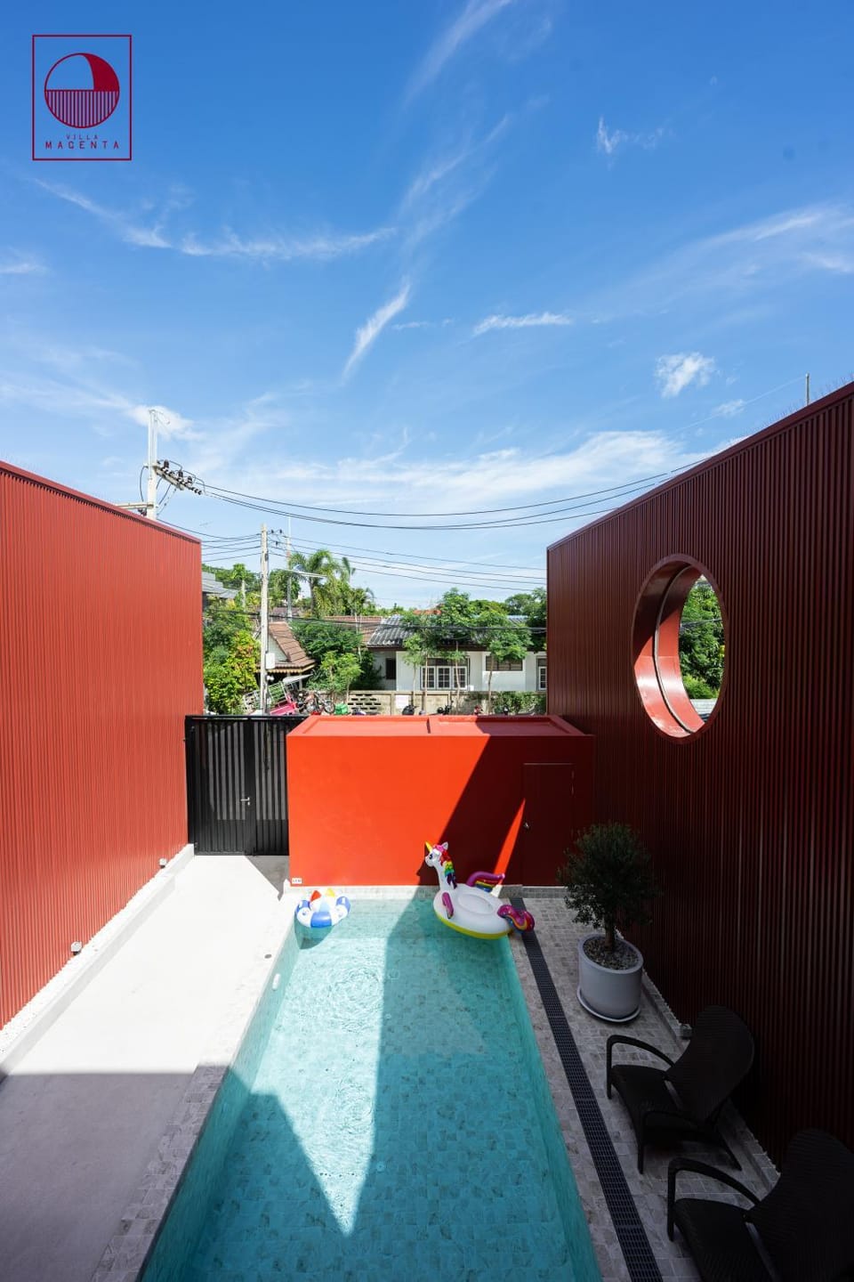 Property building, Pool view
