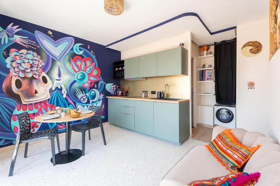 Art Mexicain - Terrasse - Calme - Mer à 1min a pied Apartment in Cagnes-sur-Mer