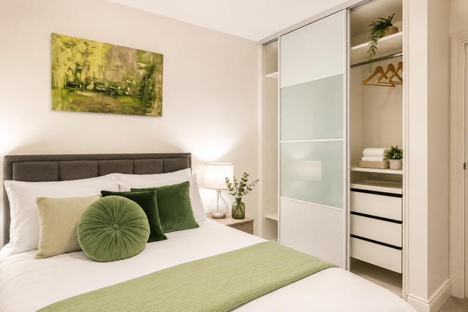 Bed, Photo of the whole room, Bedroom, wardrobe