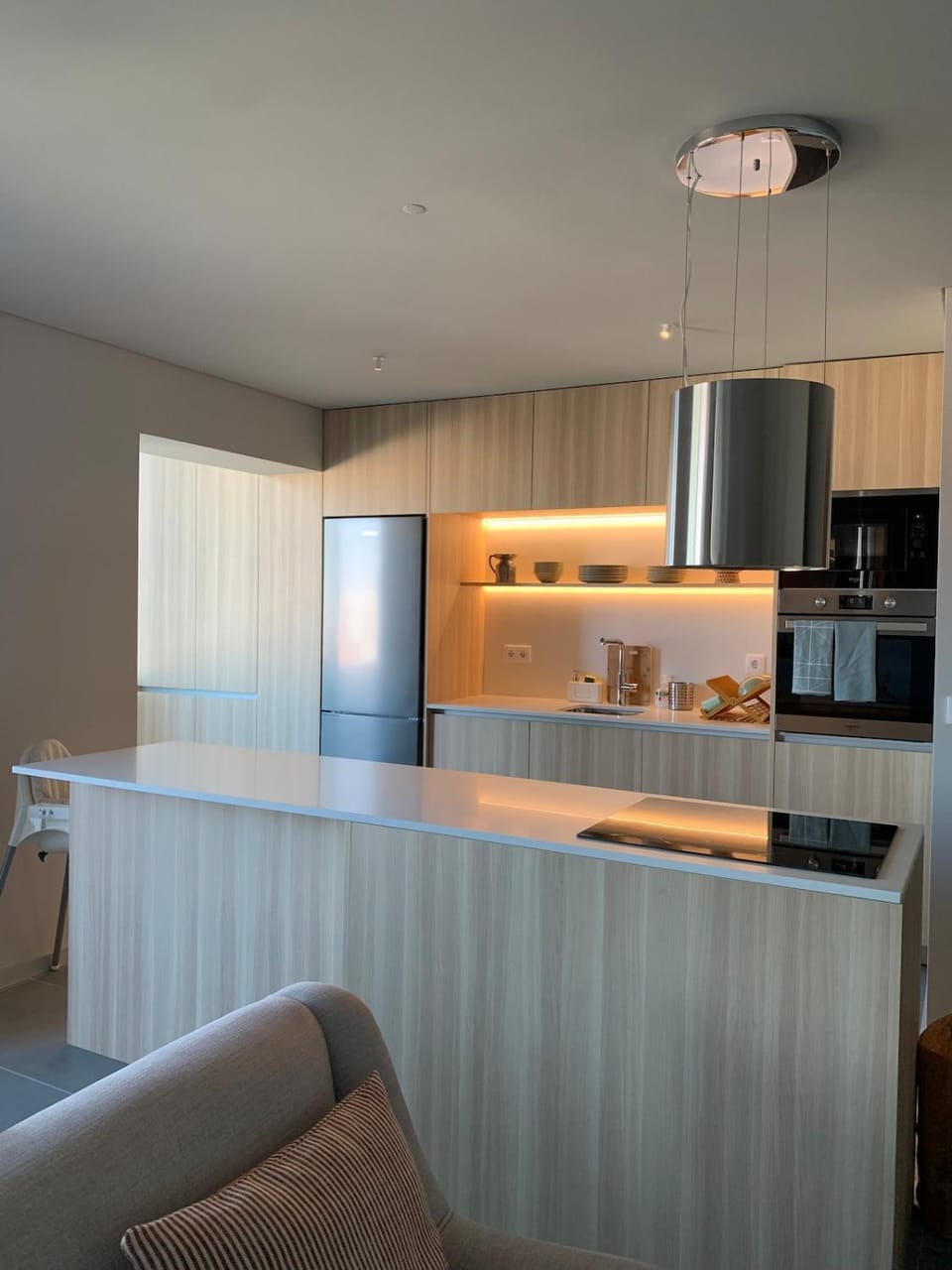 Kitchen or kitchenette, oven, stove