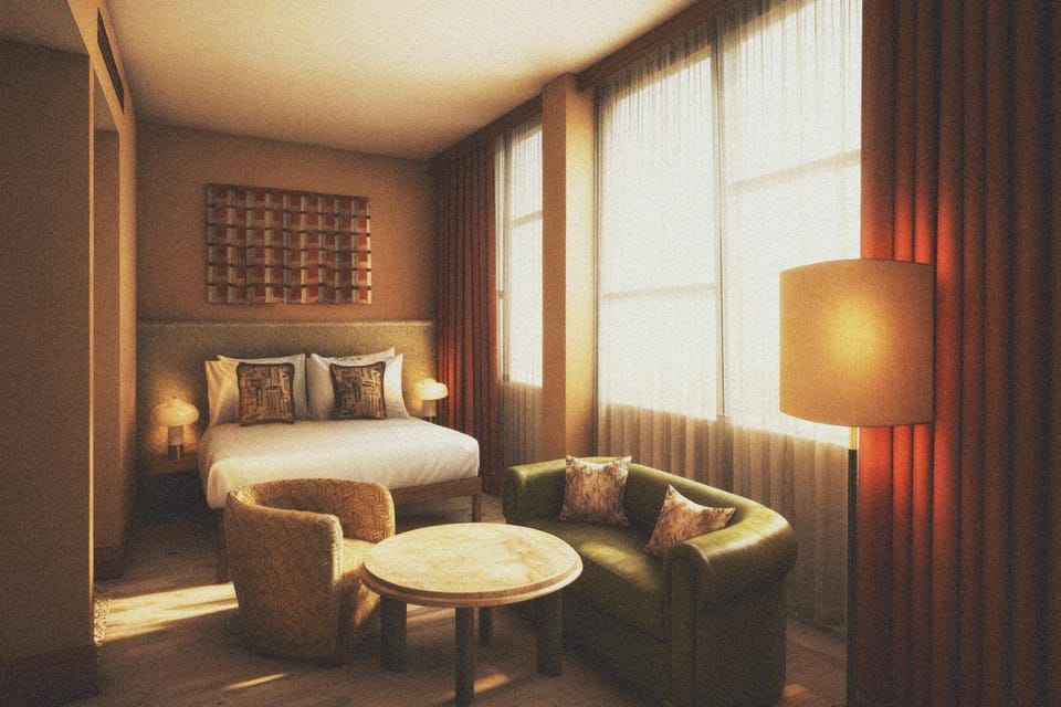 Seating area, Bedroom