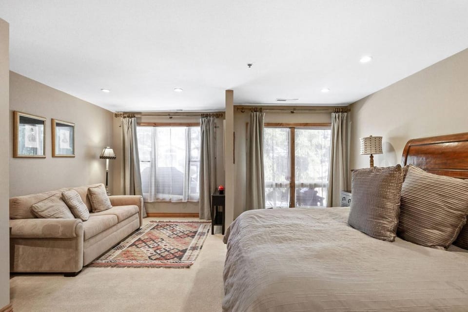 Bed, Bathroom, Seating area, Bedroom