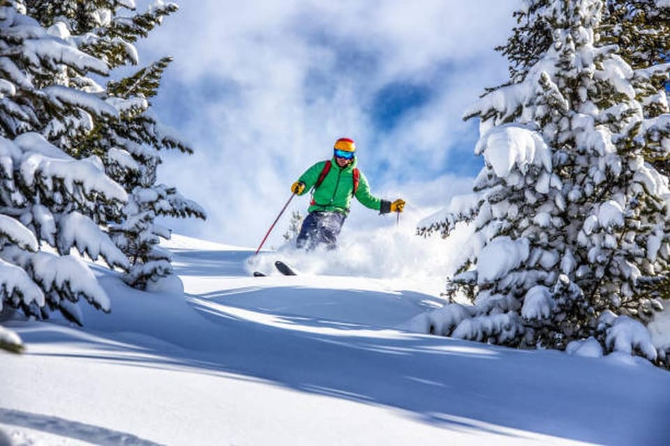Activities, Winter, Skiing, Mountain view