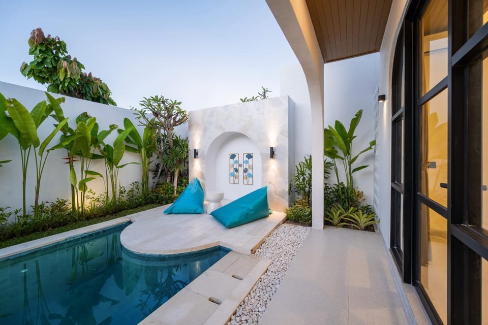 Patio, Garden, Pool view, Swimming pool, sunbed