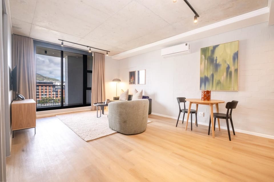 Living room, Seating area, Dining area, air conditioner