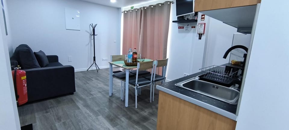Kitchen or kitchenette, Living room, Dining area