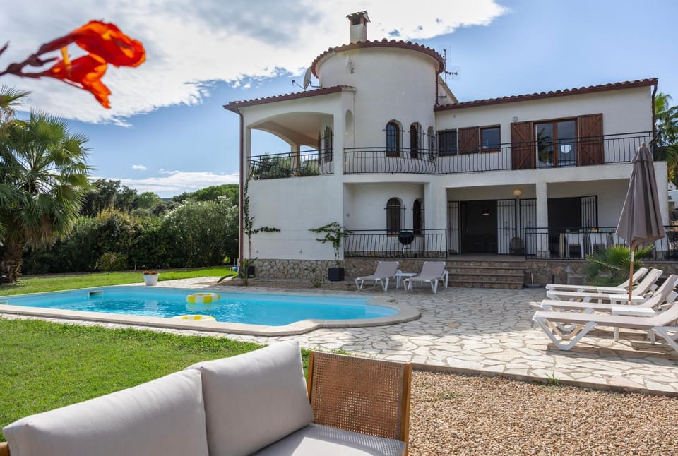 Property building, Living room, Swimming pool