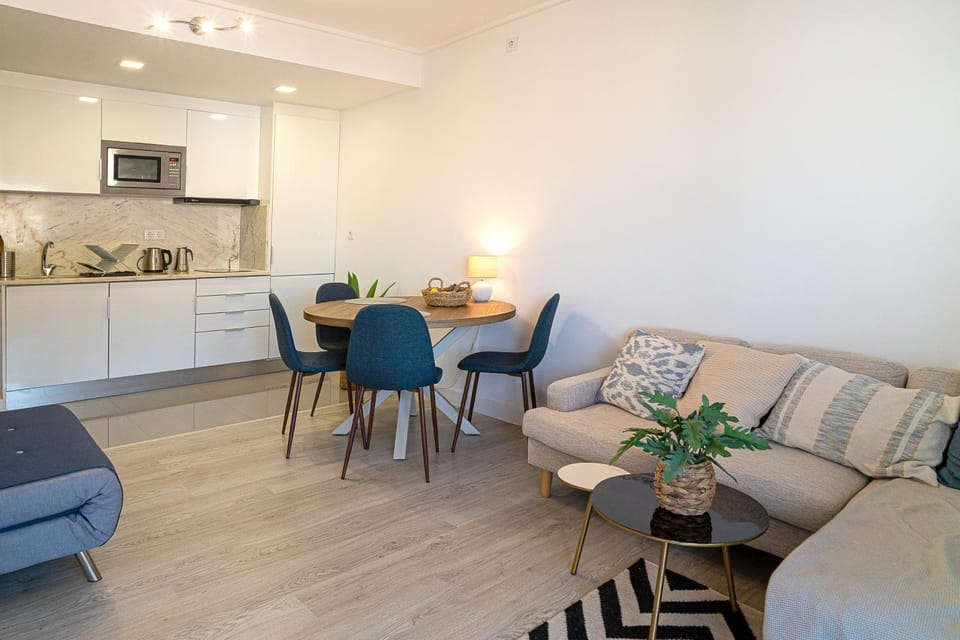 Living room, kitchen
