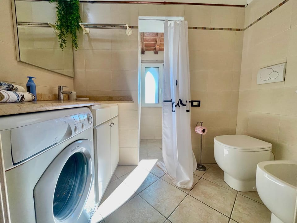 Shower, Toilet, Bathroom, towels, washing machine