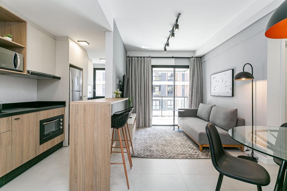Kitchen or kitchenette, Living room, Dining area