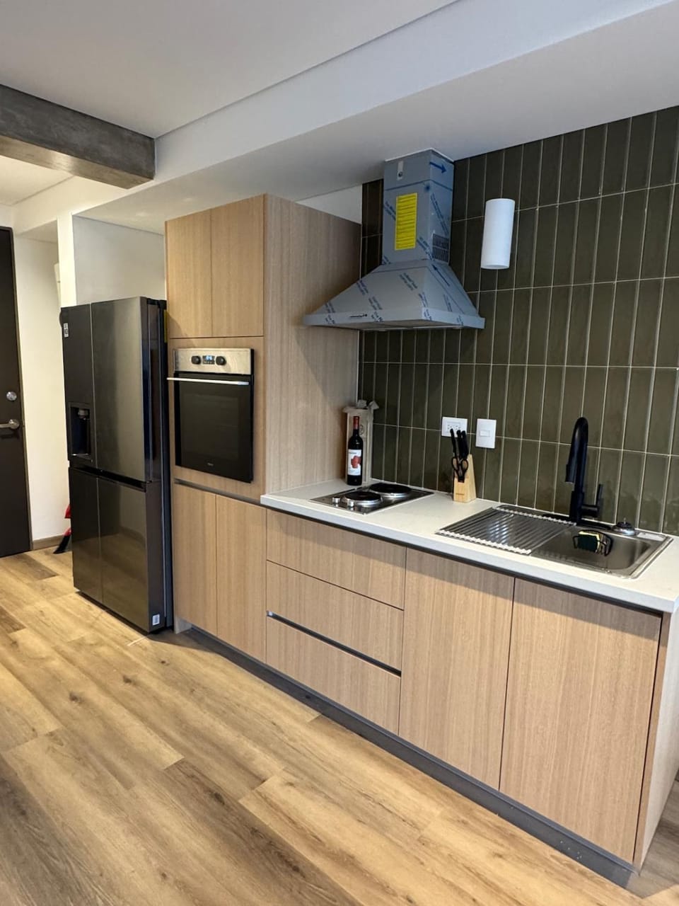 Kitchen or kitchenette, oven, stove