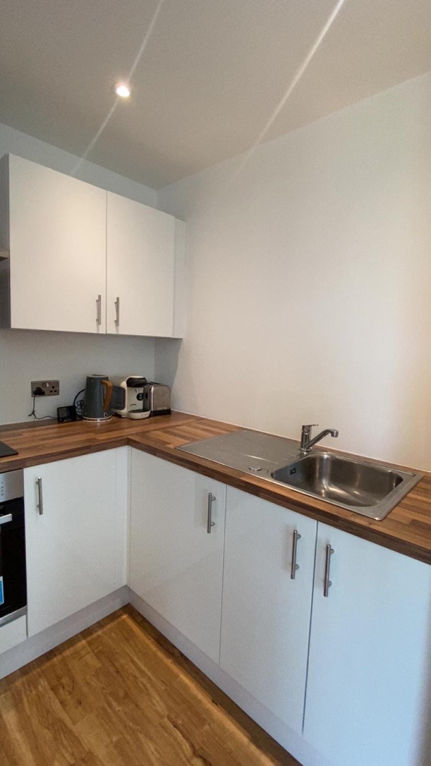 Kitchen or kitchenette, toaster