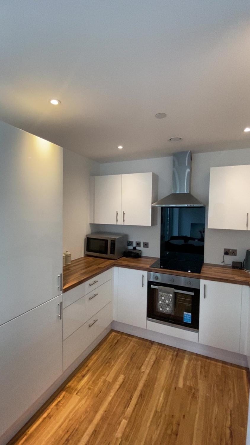 Kitchen or kitchenette, oven, stove