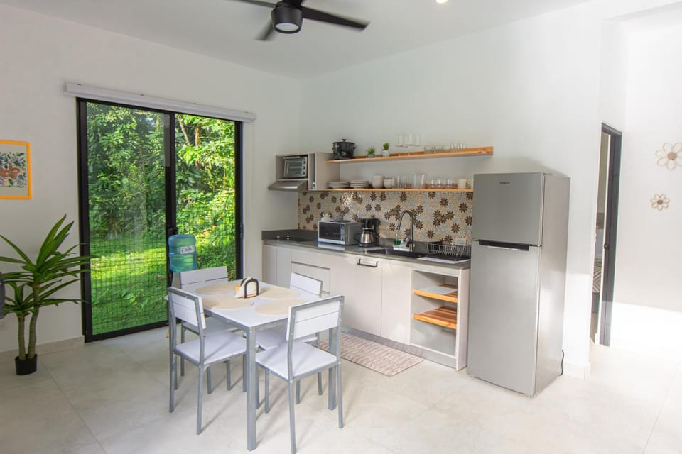 Dining area, toaster, kitchen