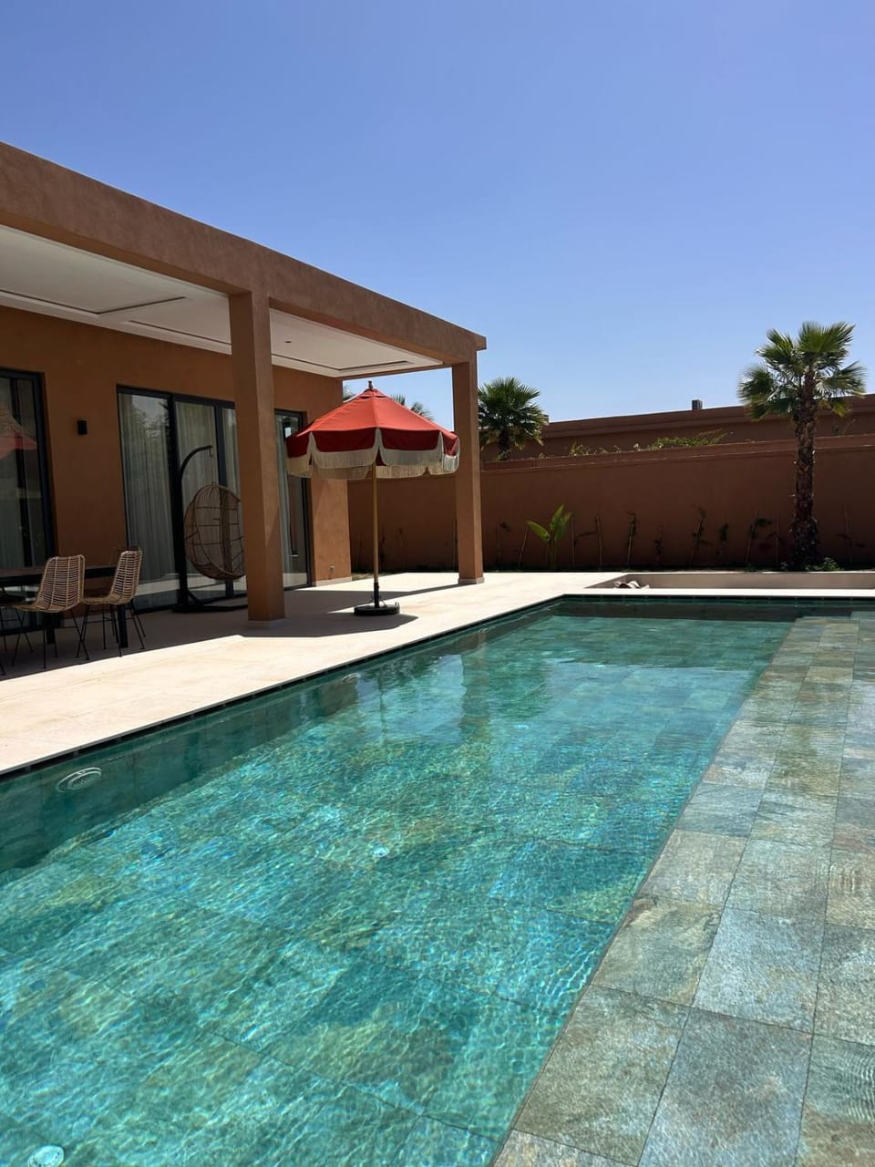Patio, Pool view