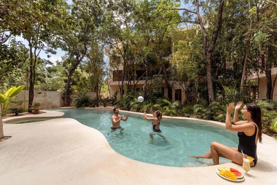 Stylish Ground-Floor 3BR Haven with Luxe Plunge Pool House in Tulum