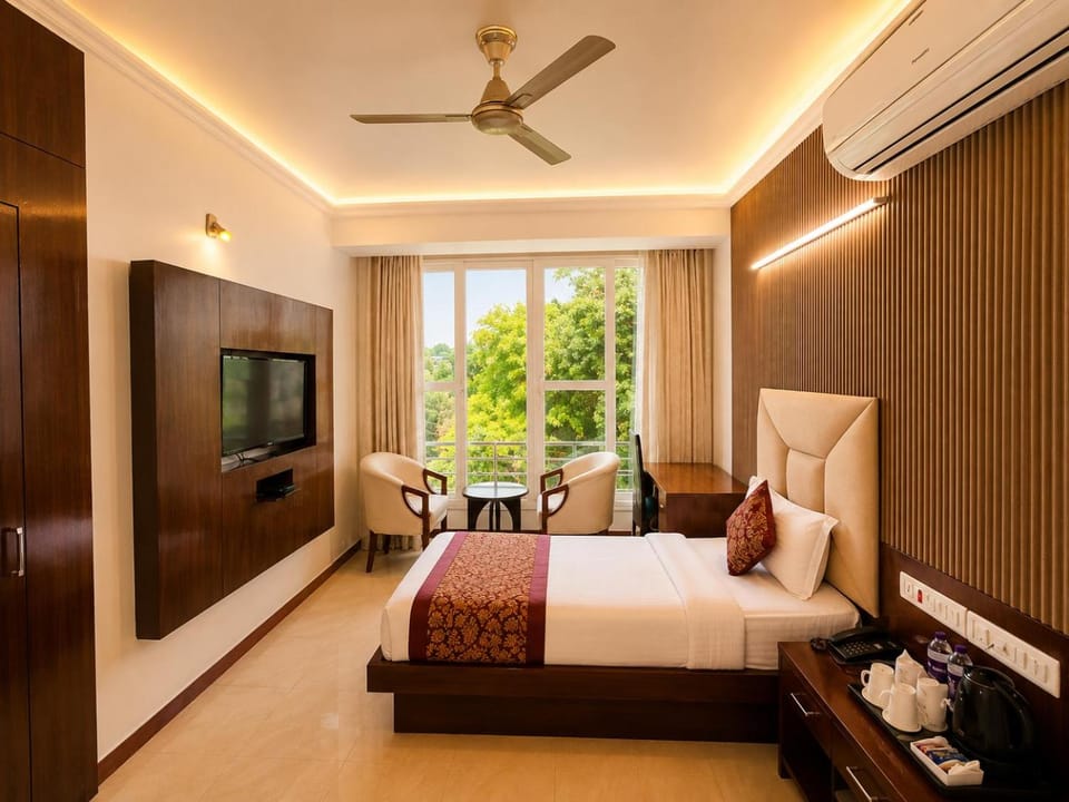 Bed, Bedroom, air conditioner