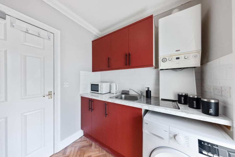 Kitchen or kitchenette, toaster
