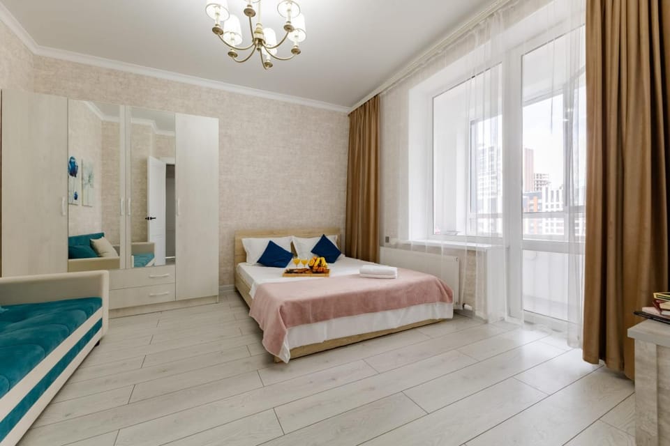 Bed, Photo of the whole room, Bedroom, towels, wardrobe