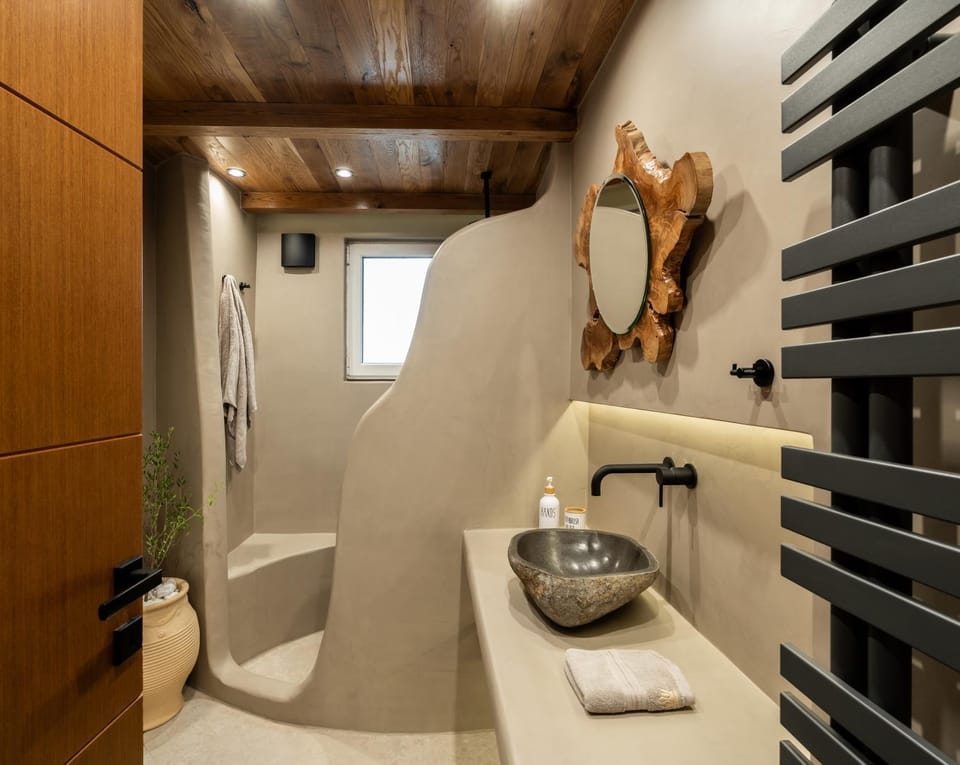 Bathroom, towels