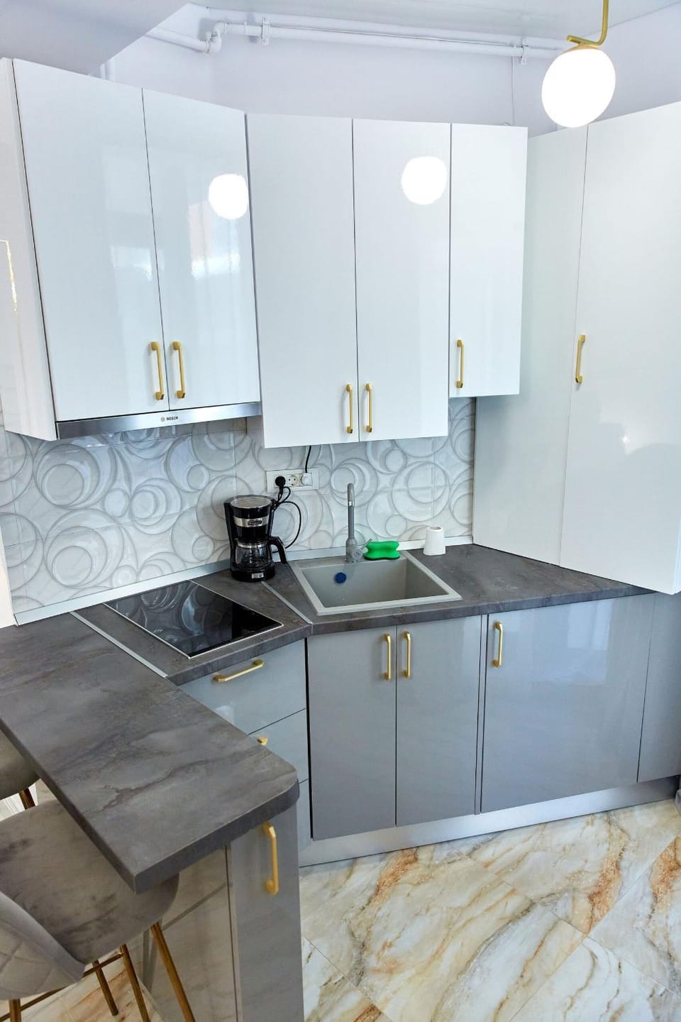 Kitchen or kitchenette, Decorative detail, stove