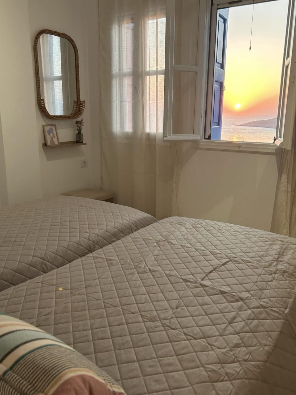 Bed, Natural landscape, Bedroom, Autumn, Sunrise, Sunset