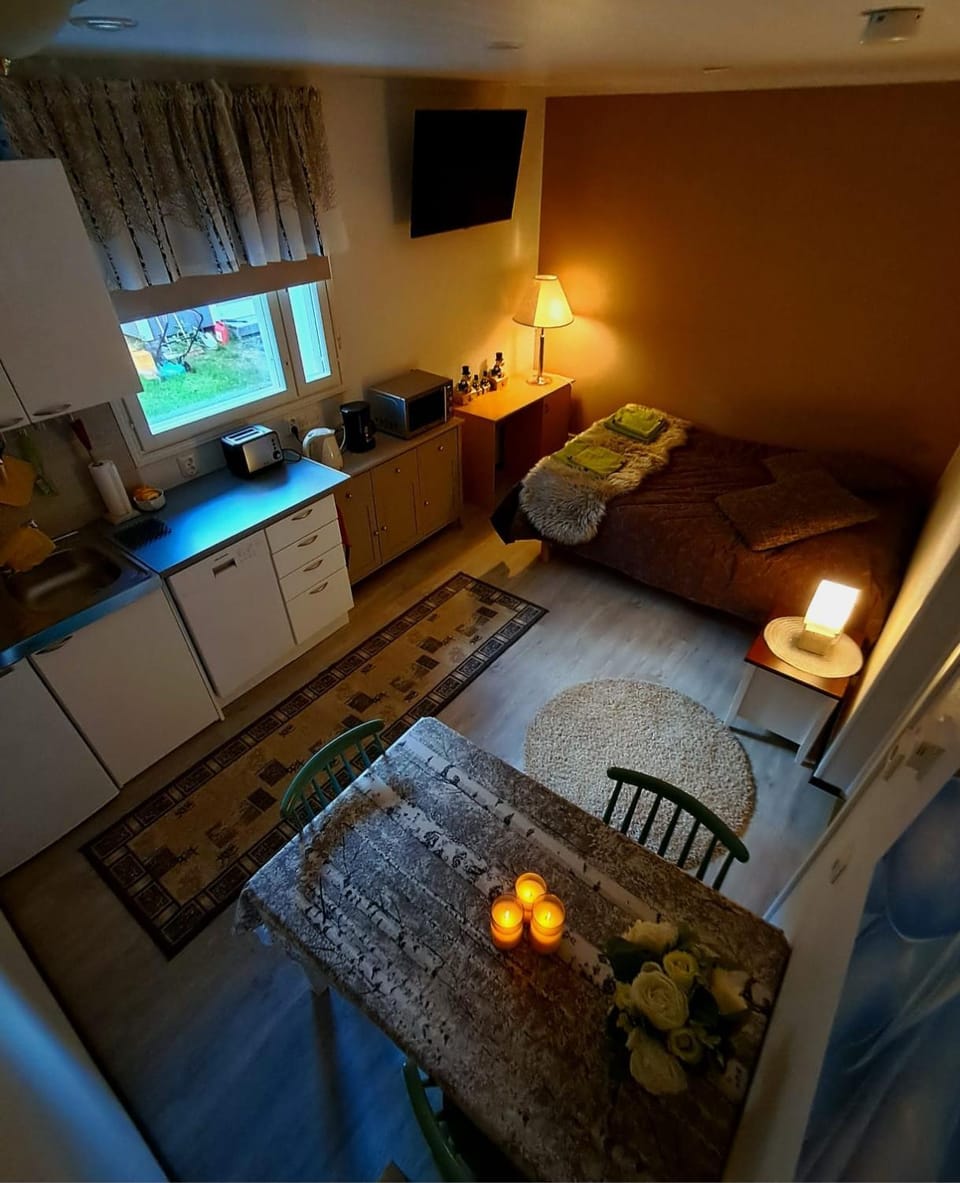 Bed, TV and multimedia, Kitchen or kitchenette, Seating area, Dining area