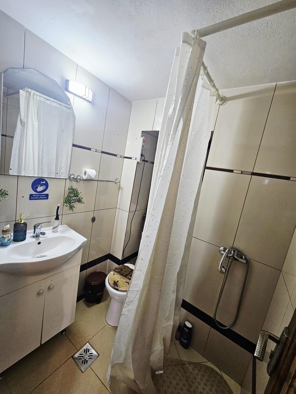 Shower, Toilet, towels
