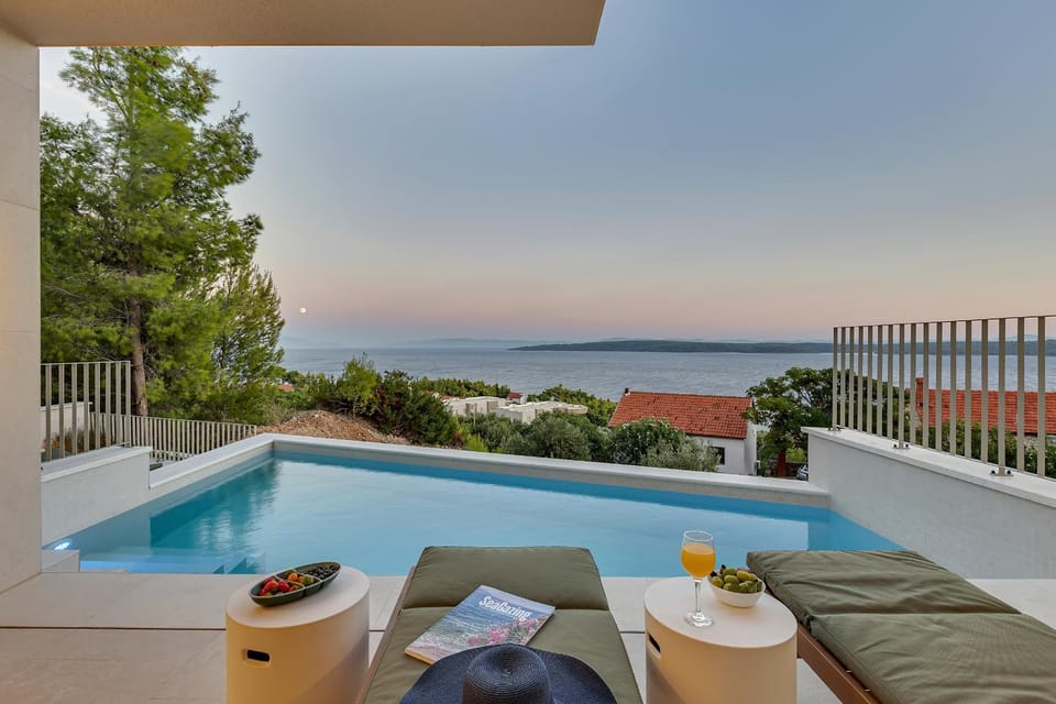 Pool view, sunbed