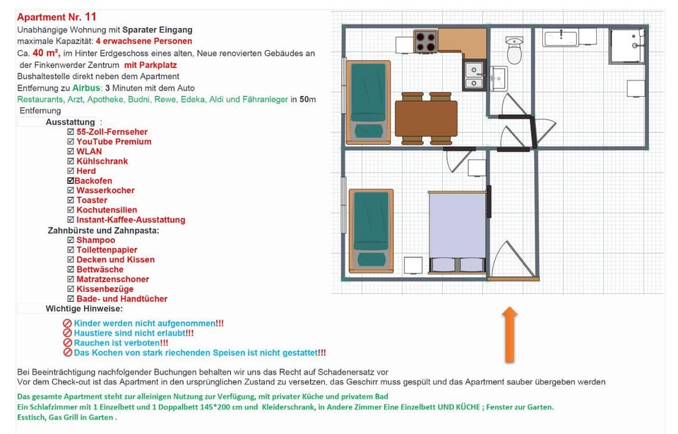 Finkenwerder Larisa's Nr10-Ganze Unterkunft-Mit Parkplatz Apartment in Hamburg
