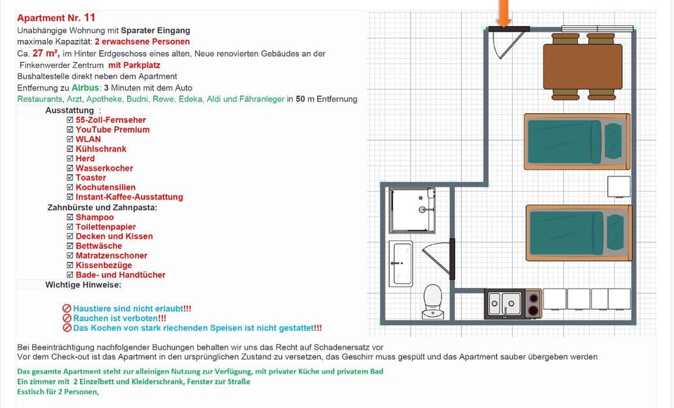 Finkenwerder Larisa's Nr11-Ganze Unterkunft-Mit Parkplatz Apartment in Hamburg