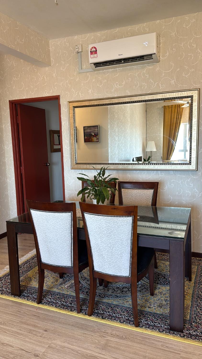 Dining area, air conditioner