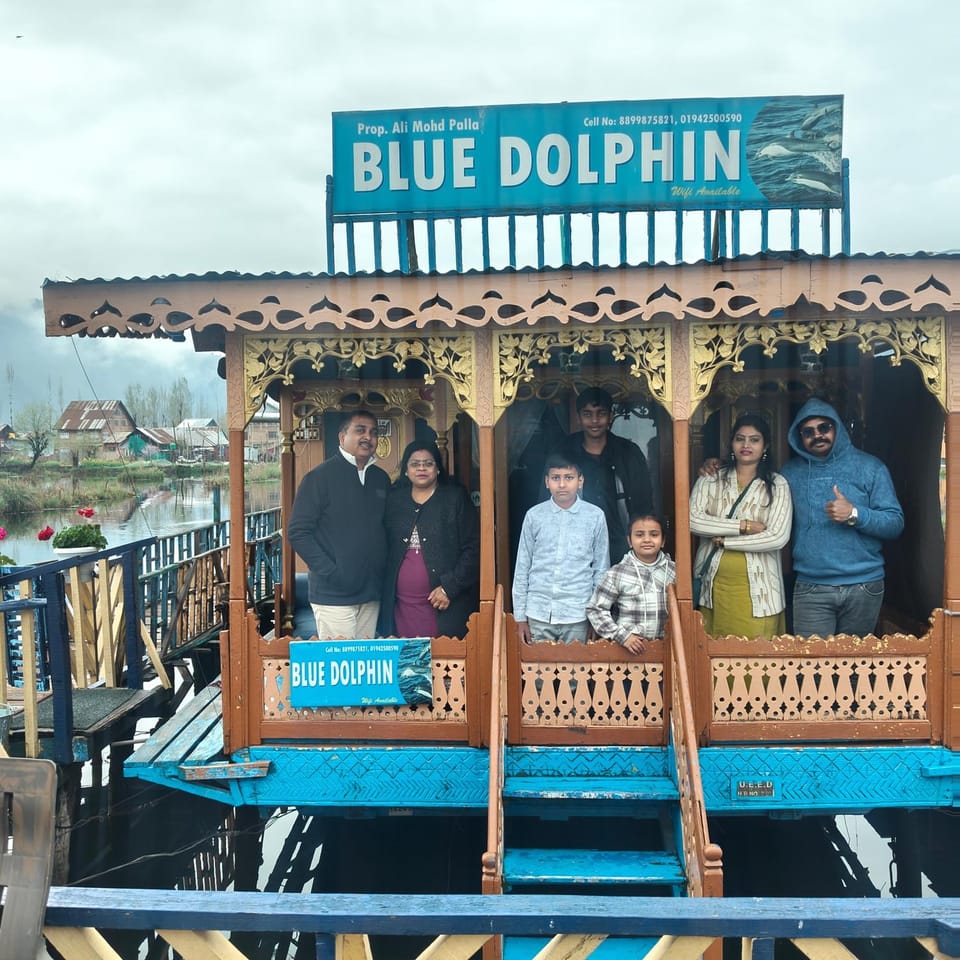 Dolphin houseboat Docked boat in India